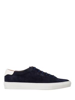 Hackett London Idol Suede Trainers, Marine Blue, Marine Blue
