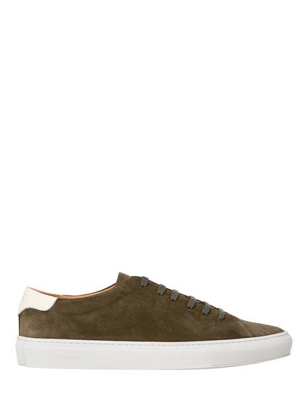Hackett London Idol Suede Trainers, Khaki Green, Khaki Green