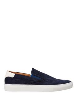 Hackett London Idol Suede Slip On Shoes, Marine Blue