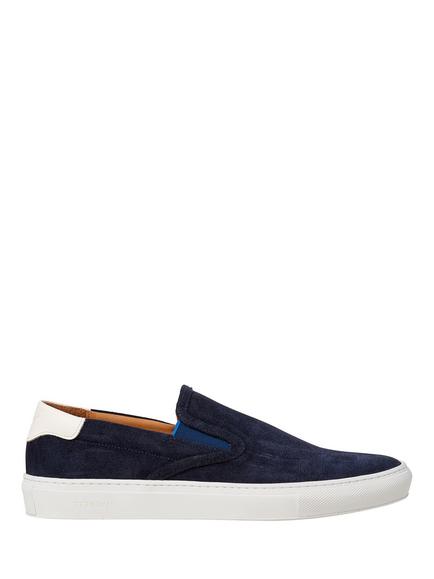 Hackett London Idol Suede Slip On Shoes, Marine Blue