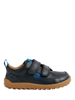 Bobux Kids' Dawn Double Strap Leather Trainers, Navy, Navy