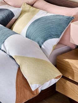 MADE Rala Abstract Print Cotton Percale Duvet Cover Set, Grey - view 2, Grey