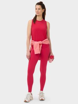 Sweaty Betty Soft Flow Studio Ruched Vest, Crimson Red - view 2, Crimson Red