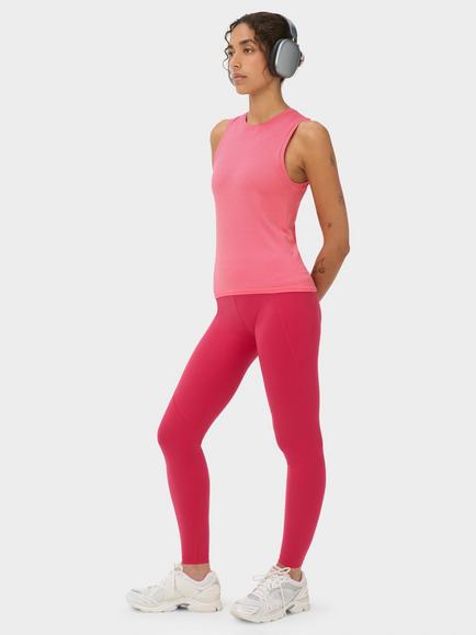 Sweaty Betty Athlete Seamless Mid Length Racer Vest, Crimson Red - view 2, Crimson Red