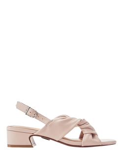 Moda in Pelle Macarena Leather Block Heel Sandals, Nude