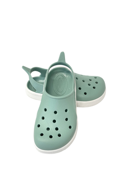 Boatilus Kids' Cloggy Sandals - view 2, Pastal Green/White
