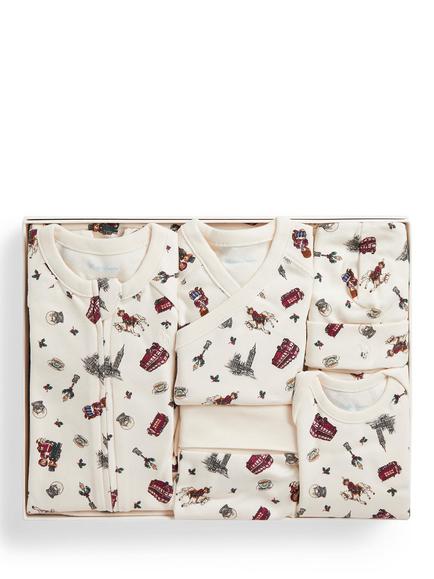 Ralph Lauren Baby 6 Piece Cotton Bodysuit Set, Winter Bearville - view 2, Winter Bearville