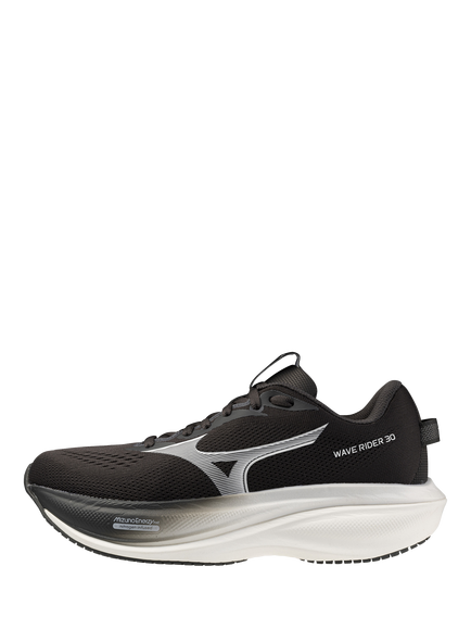Mizuno WAVE RIDER 30 Running Shoes, Black Sand/White - view 2, Black Sand/White