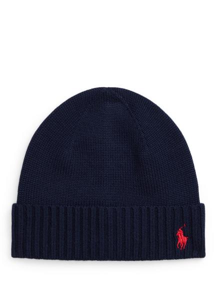 Ralph Lauren Kids' Pure Wool Beanie Hat, Rl Navy, Rl Navy