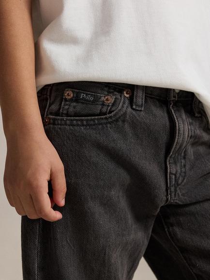 Ralph Lauren Kids' Lynwood Relaxed Fit Cotton Denim Jeans, Pierson Black - view 2, Pierson Black