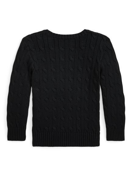 Polo Ralph Lauren Cable Knit Jumper, Polo Black - view 2, Polo Black/C3807