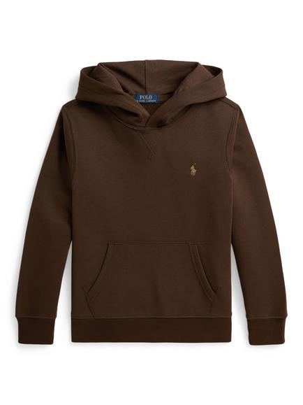 Polo Ralph Lauren Kids' Cotton Blend Hoodie, Nutmeg Brown, Nutmeg Brown/C8624