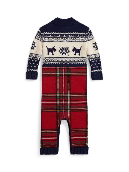Ralph Lauren Baby Christmas All In One, Navy/Multi - view 2, Refined Navy Multi