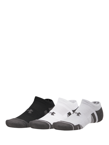 Under Armour Performance No Show Training Socks, Mod Gray/White/J, Mod Gray / White / J