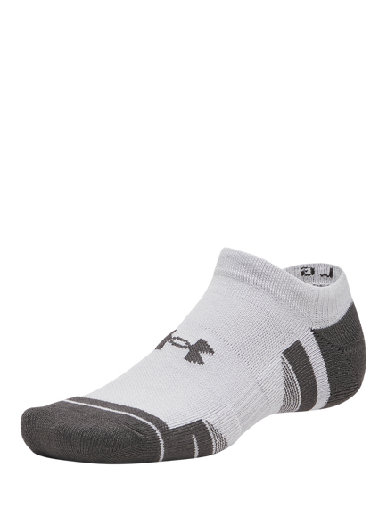 Under Armour Performance No Show Training Socks, Mod Gray/White/J - view 2, Mod Gray / White / J