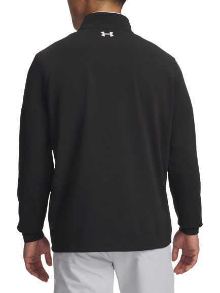 Under Armour MatchPlay Quarter Zip Golf Top, Black / / White - view 2, Black / / White