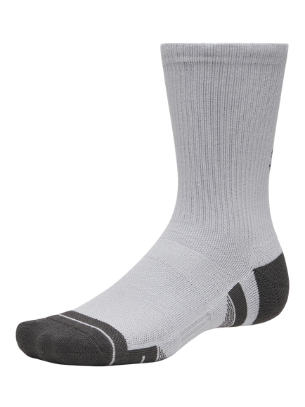 Under Armour Performance Crew Socks, Pack of 3, Mod Gray/White/J - view 2, Mod Gray / White / J