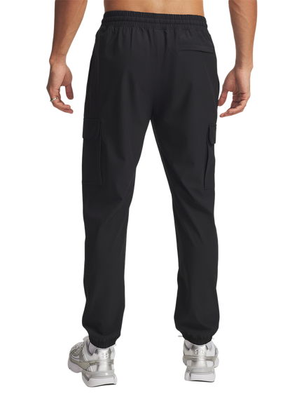 Under Armour Vibe Woven Cargo Trousers, Black / / White - view 2, Black / / White