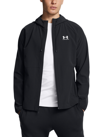 Under Armour Vibe Woven Jacket,  Black / / White, Black / / White