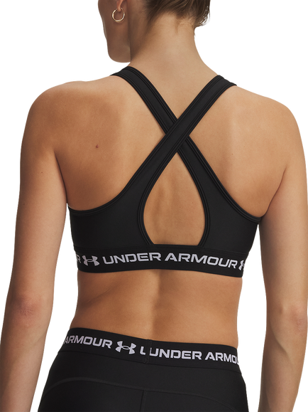 Under Armour Crossback Mid Sports Bra, Ultimate Black - view 2, Ultimate Black / / W