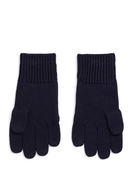 Ralph Lauren Kids' Cable Knit Cotton Gloves, Rl Navy - view 2, Rl Navy