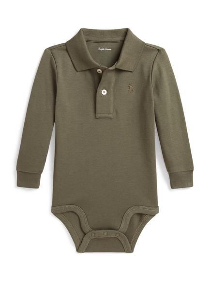 Ralph Lauren Baby Cotton Interlock Bodysuit, Cruise Olive, Cruise Olive