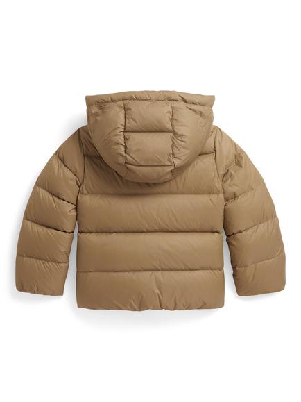 Ralph Lauren Kids' Down Filled Bomber Jacket, Camel - view 2, Camel