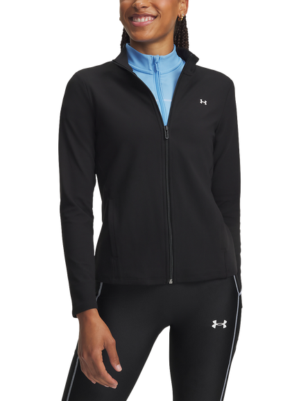 Under Armour Motion Zip Front Long Sleeve Top,  Ultimate Black/W, Ultimate Black / / W