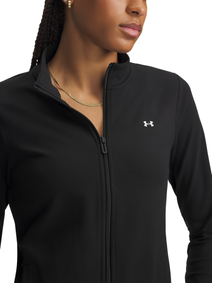 Under Armour Motion Zip Front Long Sleeve Top,  Ultimate Black/W - view 2, Ultimate Black / / W