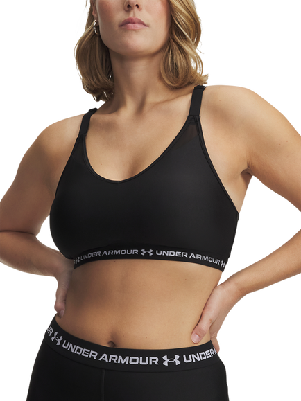 Under Armour Crossback Low Sports Bra, Black, Ultimate Black / / W