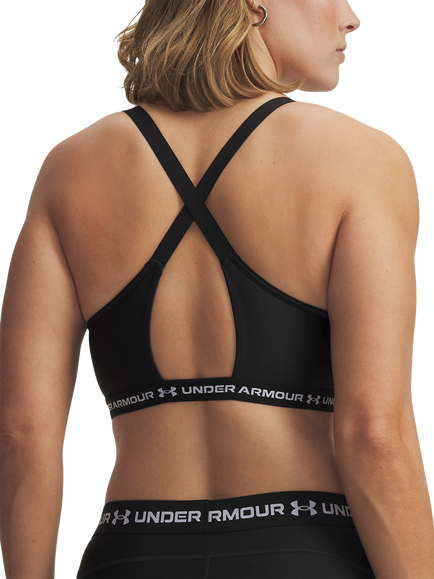 Under Armour Crossback Low Sports Bra, Black - view 2, Ultimate Black / / W