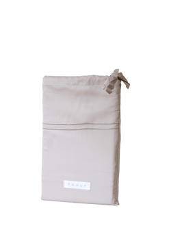 Truly Satin Stitch Bamboo Bedding, Dove Grey - view 2, Dove Grey