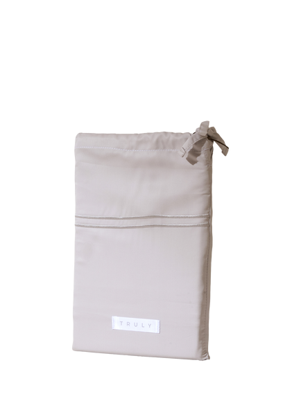 Truly Satin Stitch Bamboo Bedding, Dove Grey - view 2, Dove Grey