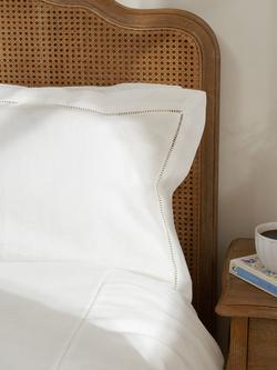 Truly Linen Ladder Detail Bedding, White