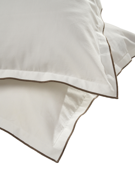 Truly Cotton Mushroom Stitch Bedding, White, White