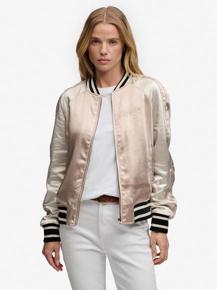 Superdry Sukajan Embroidered Bomber Jacket, Light Taupe, Light Taupe