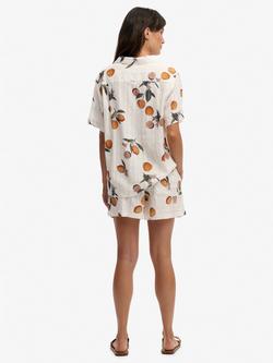 Superdry Printed Beach Shorts, Cream - view 2, Cream