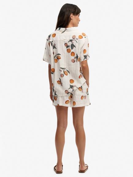 Superdry Printed Beach Shorts, Cream - view 2, Cream