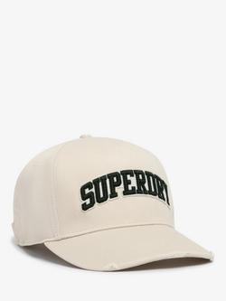Superdry Varsity Logo Trucker Cap, Lighter Stone, Lighter Stone