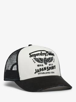 Superdry Mesh Trucker Cap, Washed Black/Ecru, Washed Black/Ecru