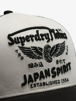 Superdry Mesh Trucker Cap, Washed Black/Ecru - view 2, Washed Black/Ecru