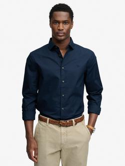 Superdry Cut Away Poplin Shirt, Eclipse Navy, Eclipse Navy