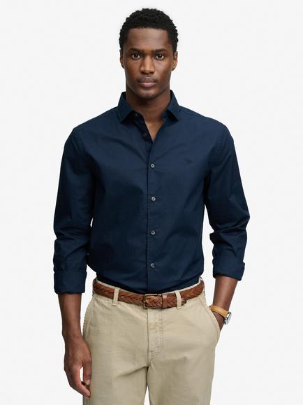 Superdry Cut Away Poplin Shirt, Eclipse Navy, Eclipse Navy