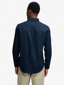 Superdry Cut Away Poplin Shirt, Eclipse Navy - view 2, Eclipse Navy