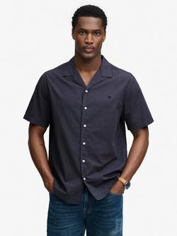 Superdry Cabana Short Sleeve Shirt, Soft Navy, Soft Navy