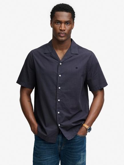 Superdry Cabana Short Sleeve Shirt, Soft Navy, Soft Navy