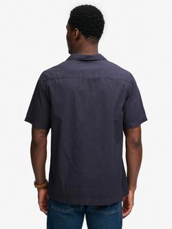 Superdry Cabana Short Sleeve Shirt, Soft Navy - view 2, Soft Navy