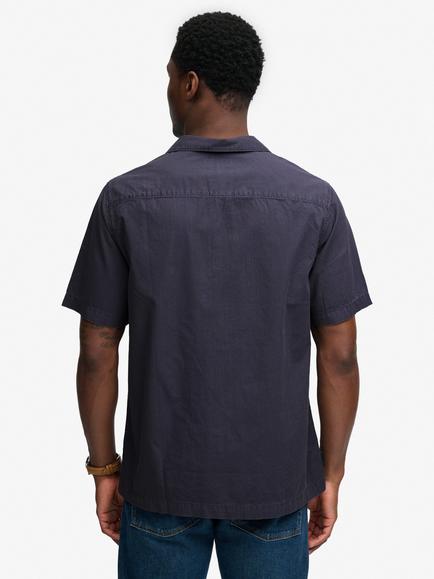 Superdry Cabana Short Sleeve Shirt, Soft Navy - view 2, Soft Navy