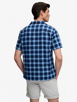 Superdry Cabana Check Short Sleeve Shirt, Navy - view 2, Navy