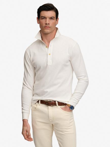 Superdry Classic Preppy Long-Sleeved Top, Bone White